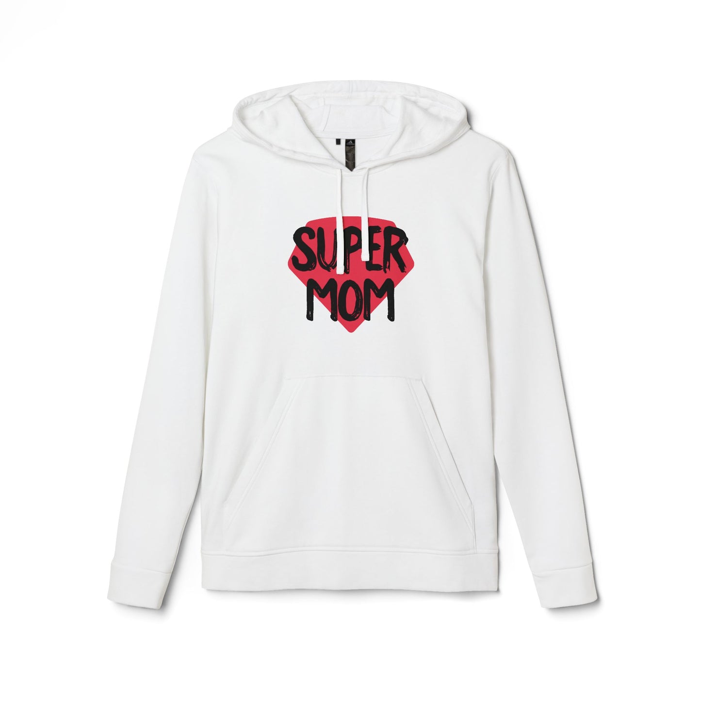 adidas® Unisex Fleece Hoodie Super Mom by Mariu del Campo.