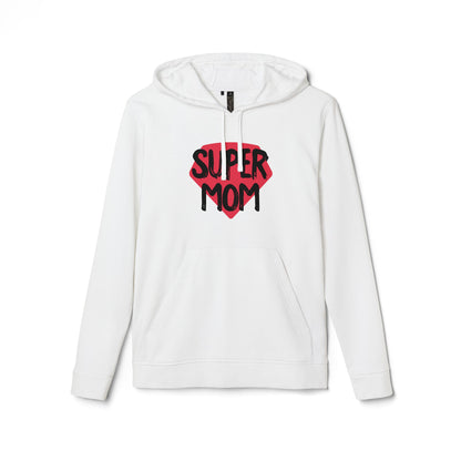 adidas® Unisex Fleece Hoodie Super Mom by Mariu del Campo.