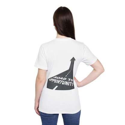 T-Shirt Unisex Road to Opportunity — Mariu del Campo
