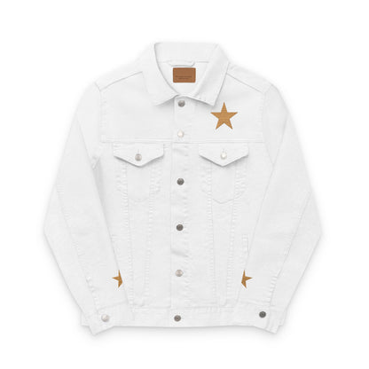 Denim Jacket Starry Embroidered Unisex by Mariu del Campo.