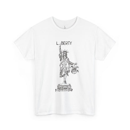 T-Shirt Statue of Liberty by Mariu del Campo — light blue option front