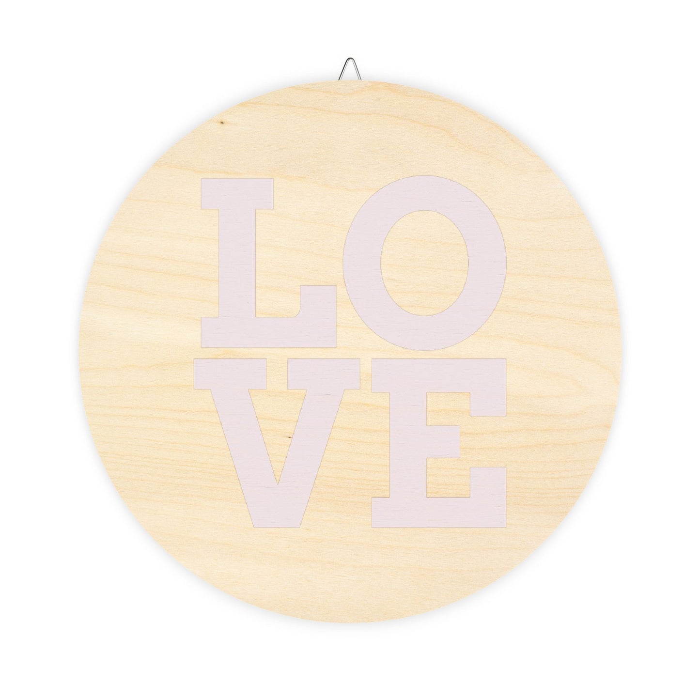 Signs love in Wood by Mariu del Campo.