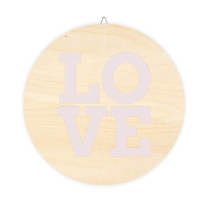 Signs love in Wood by Mariu del Campo.