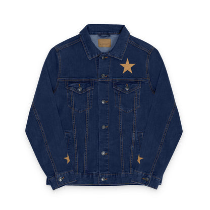 Denim Jacket Starry Embroidered Unisex by Mariu del Campo.