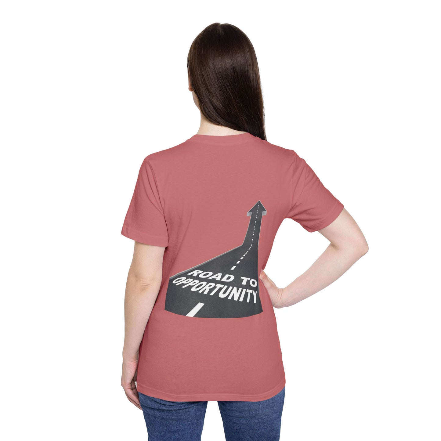 T-Shirt Unisex Road to Opportunity — Mariu del Campo