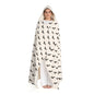 Blanket Hooded Sherpa Dachshund by Mariu del Campo — cream front view