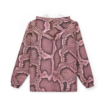 Jacket Windbreaker pink reptile by Mariu del Campo.