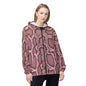 Jacket Windbreaker pink reptile by Mariu del Campo.