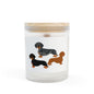 Candle Frosted Glass 11oz Dachshund Trio — Mariu del Campo