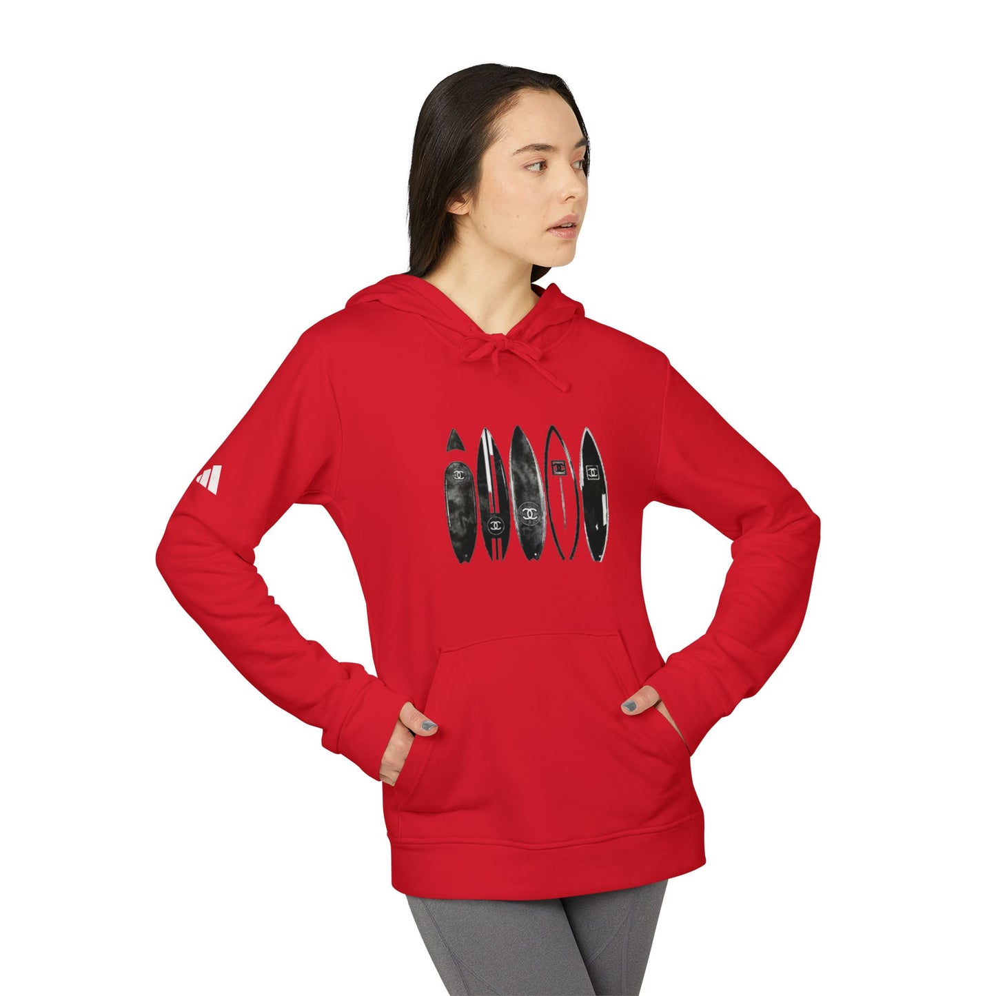 adidas® Unisex Fleece Hoodie Surf — by Mariu del Campo