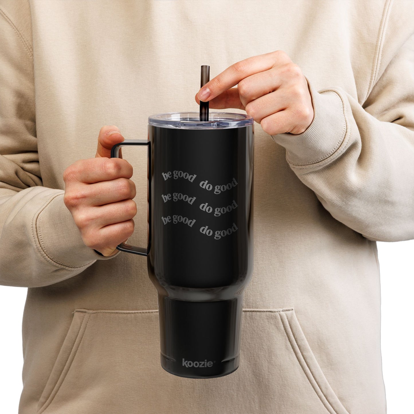 Insulated Tumbler 40oz with Engraved Be Good Do Good by Mariu del Campo.