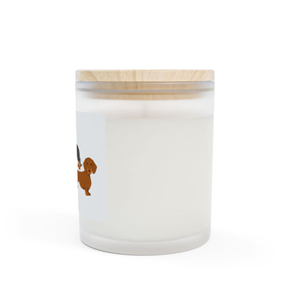 Candle Frosted Glass 11oz Dachshund Trio — Mariu del Campo