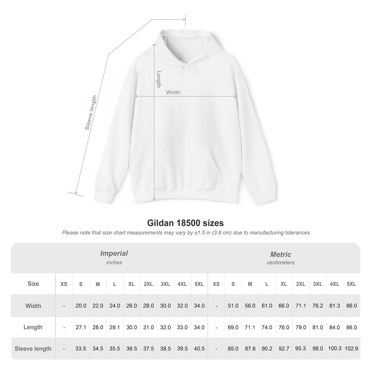Hoodie Unisex Heavy Blend Perfect Imperfect — by Mariu del Campo