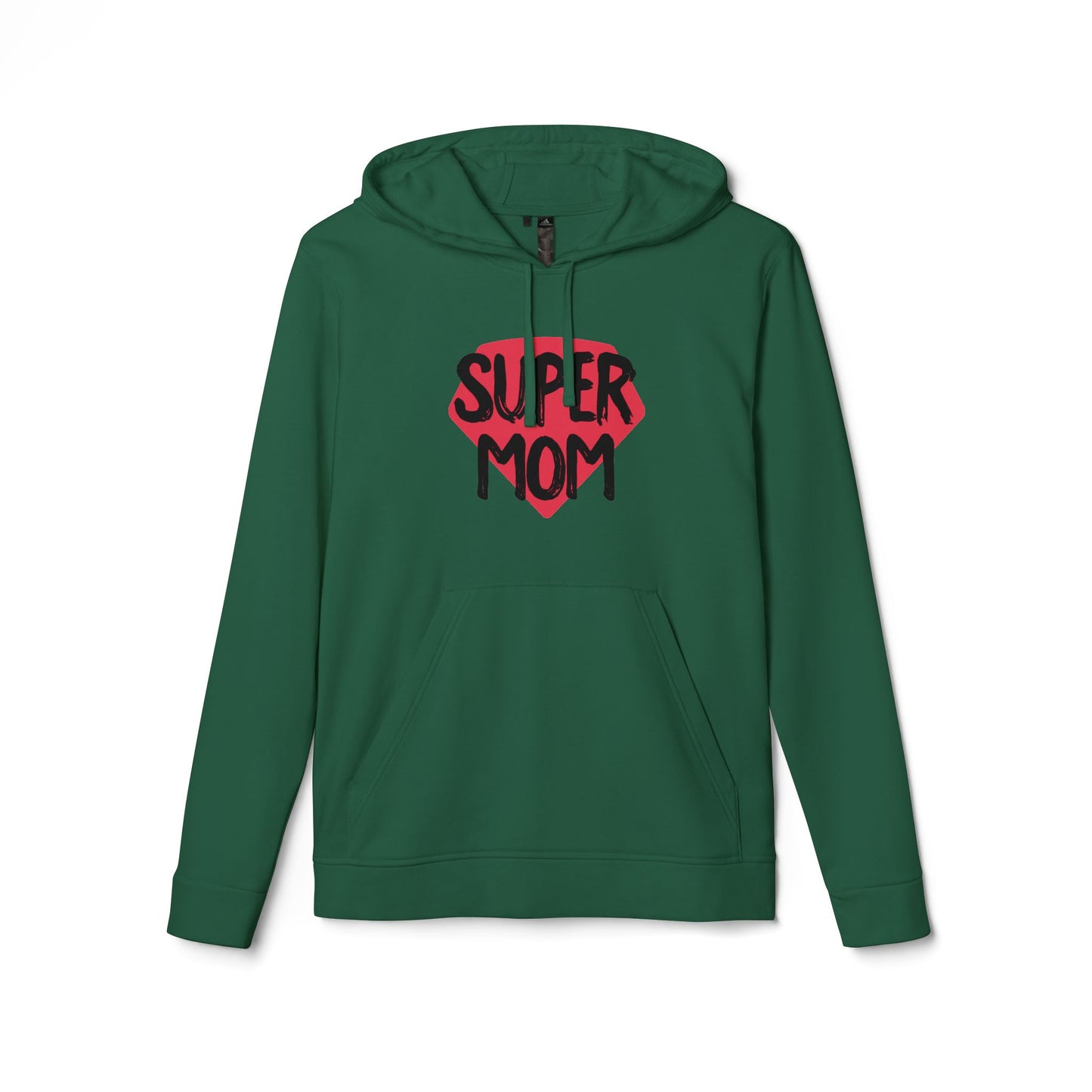 adidas® Unisex Fleece Hoodie Super Mom by Mariu del Campo.
