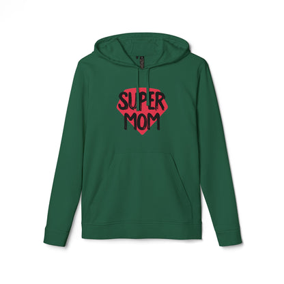 adidas® Unisex Fleece Hoodie Super Mom by Mariu del Campo.