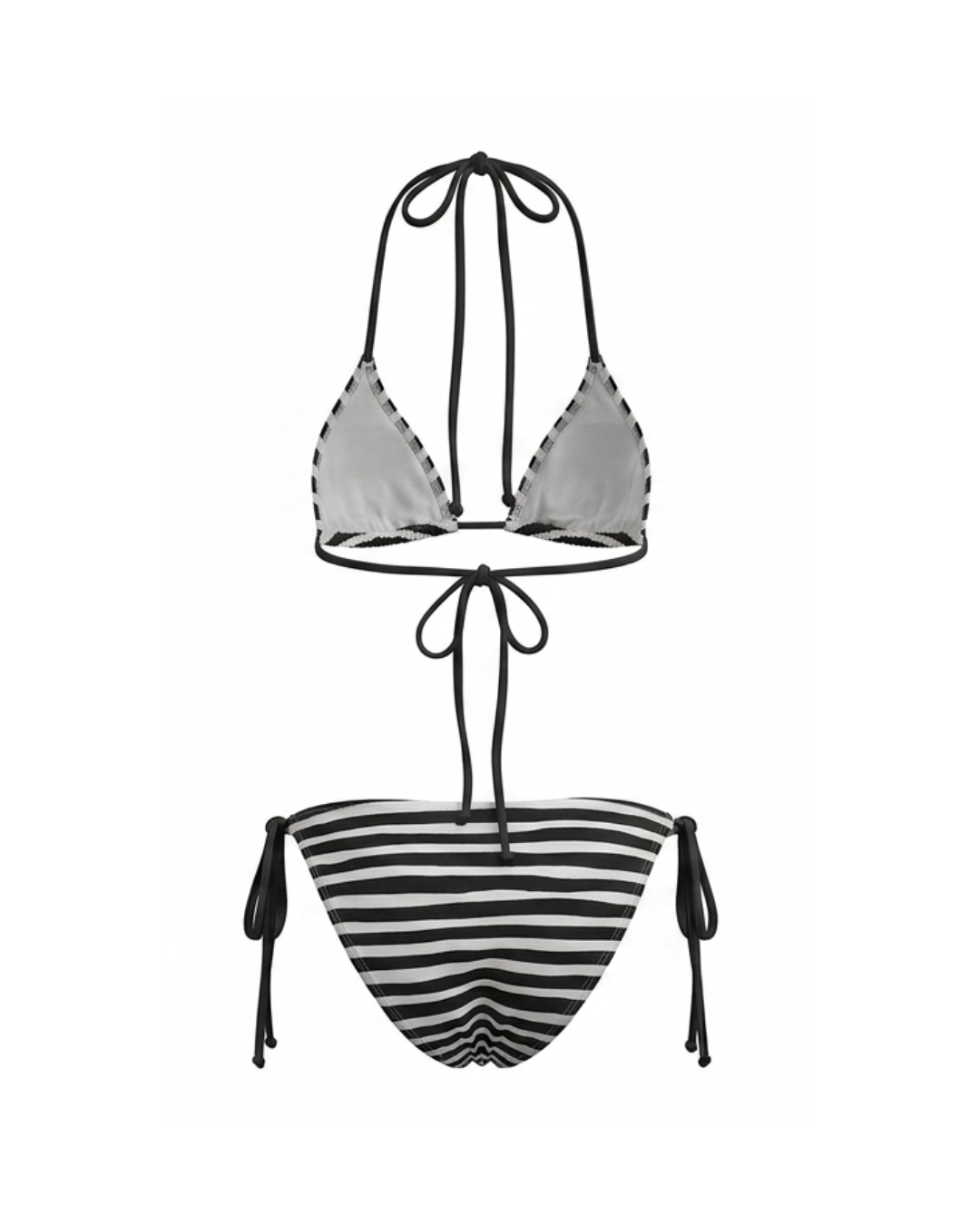 Swimsuit Women's Bikini Black Striped — by Mariu del Campo