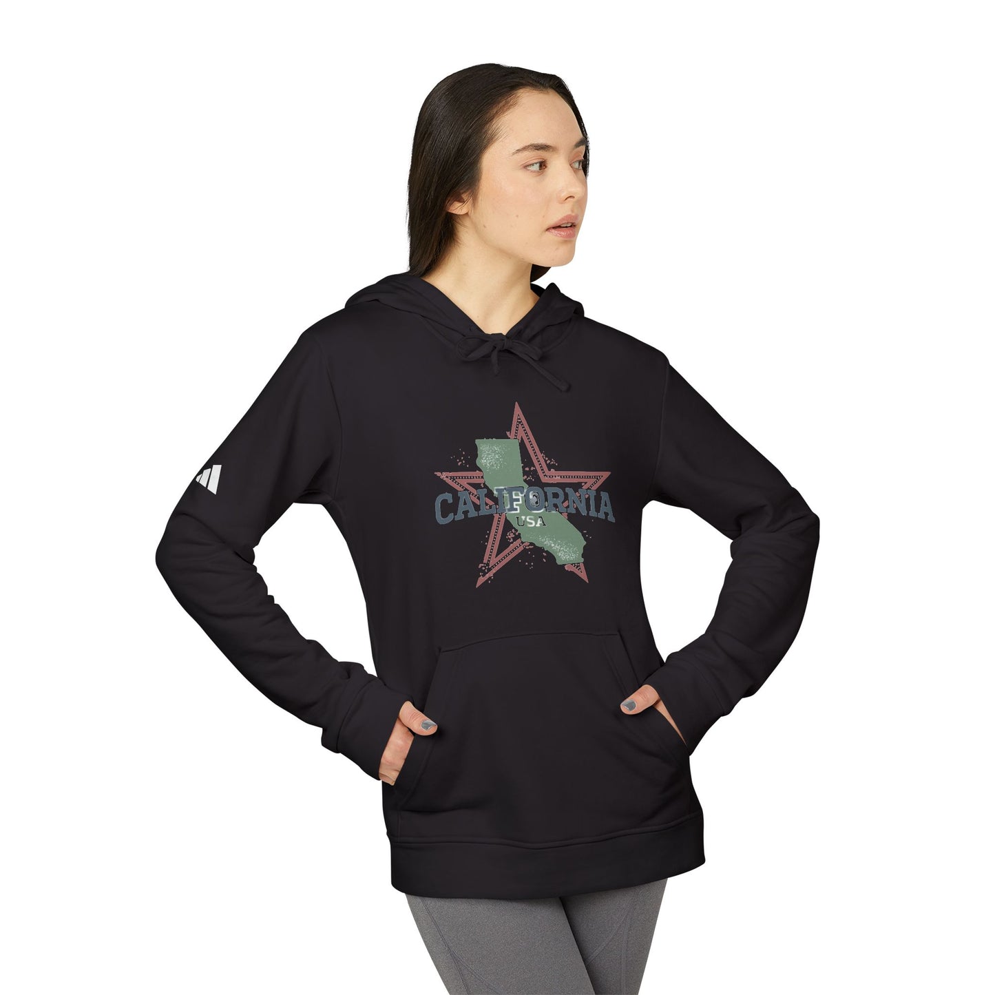 adidas® Unisex Fleece Hoodie California — by Mariu del Campo