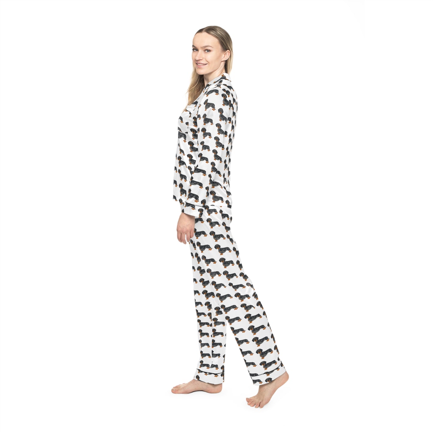 Pajamas Women's Satin Dachshund — by Mariu del Campo