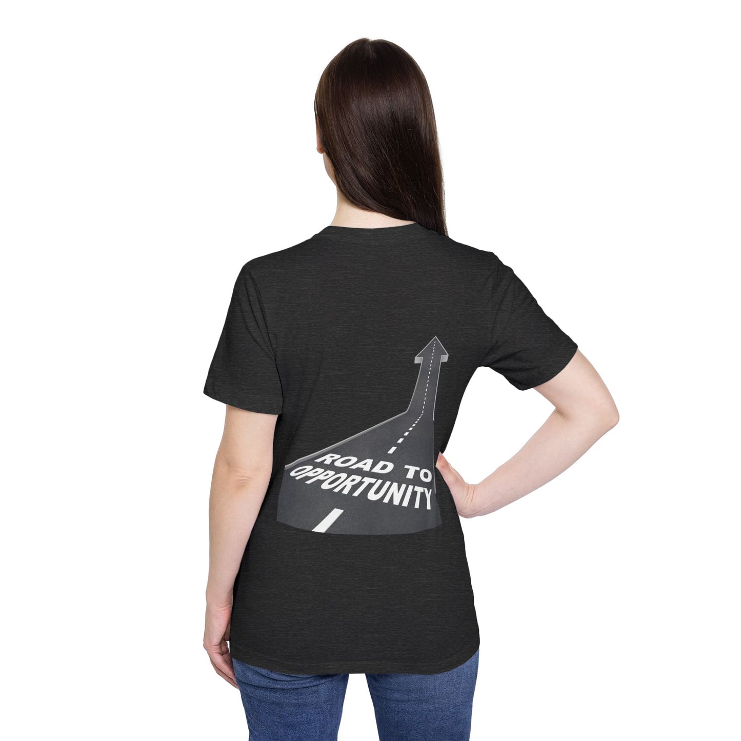 T-Shirt Unisex Road to Opportunity — Mariu del Campo