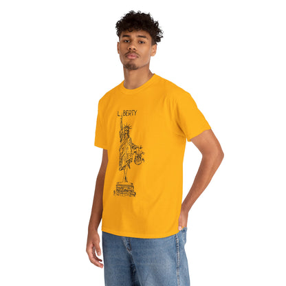 T-Shirt Statue of Liberty Unisex Cotton Tee by Mariu del Campo.