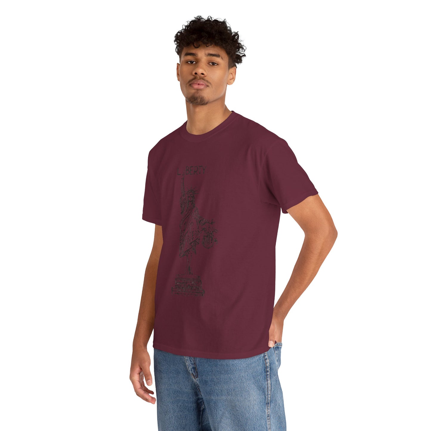 T-Shirt Statue of Liberty Unisex Cotton Tee by Mariu del Campo.