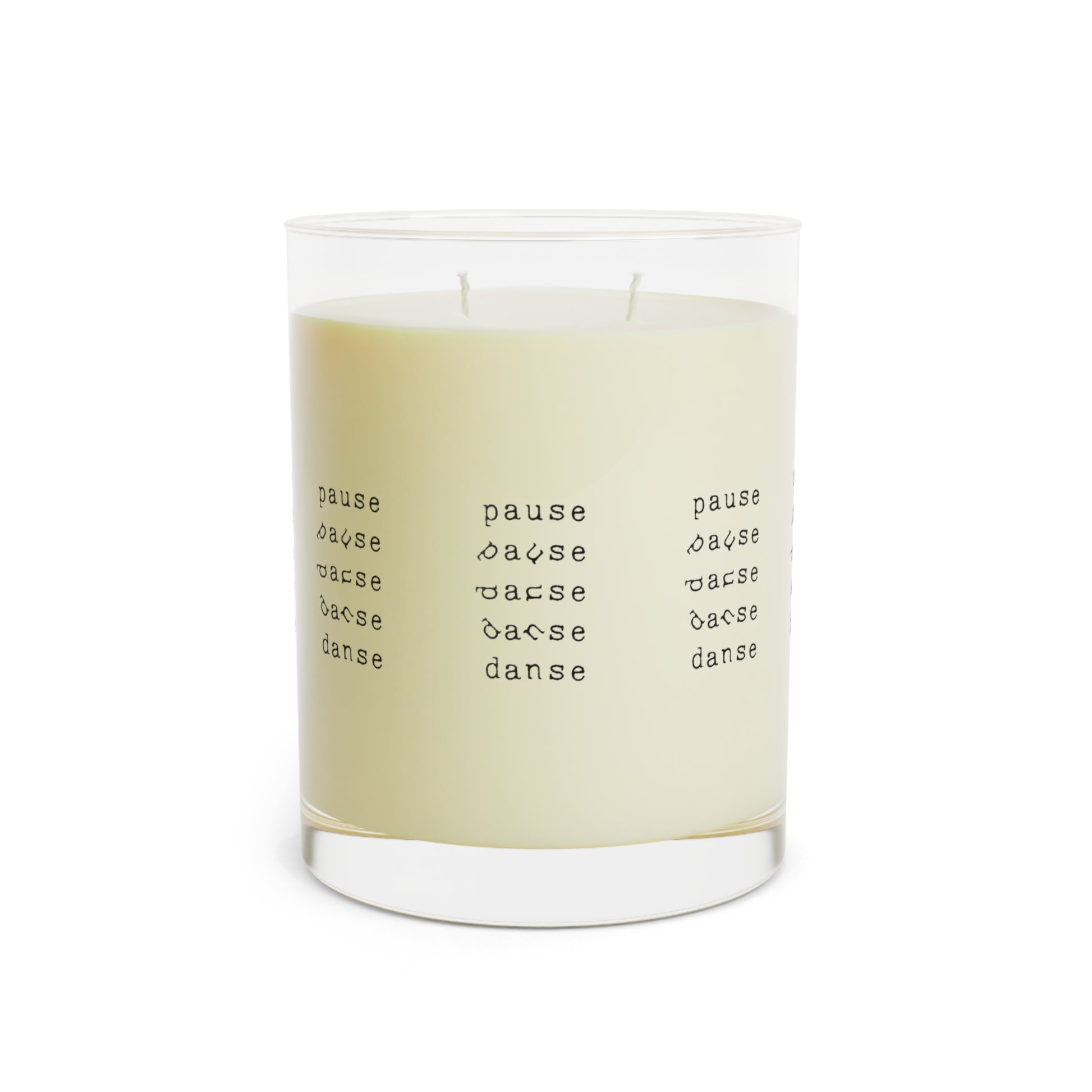 Scented Candle Full Glass 11oz Pause Danse by Mariu del Campo — front view