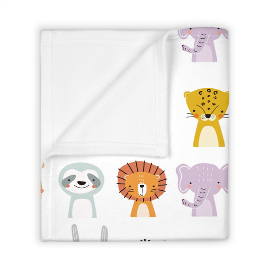 Baby Throw Blanket Unisex Animals — by Mariu del Campo
