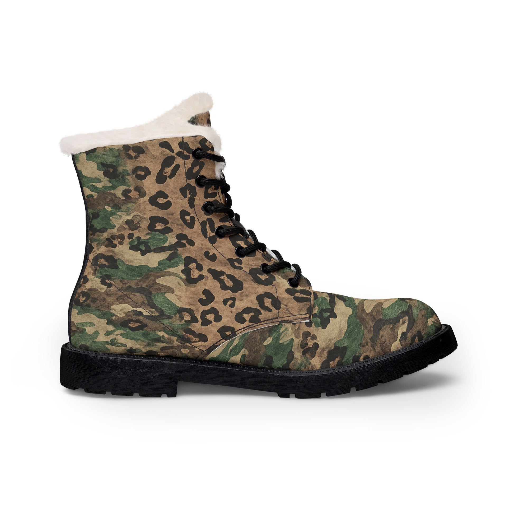 Leather Boots Leopard Camo by Mariu del Campo — sole and toe detail