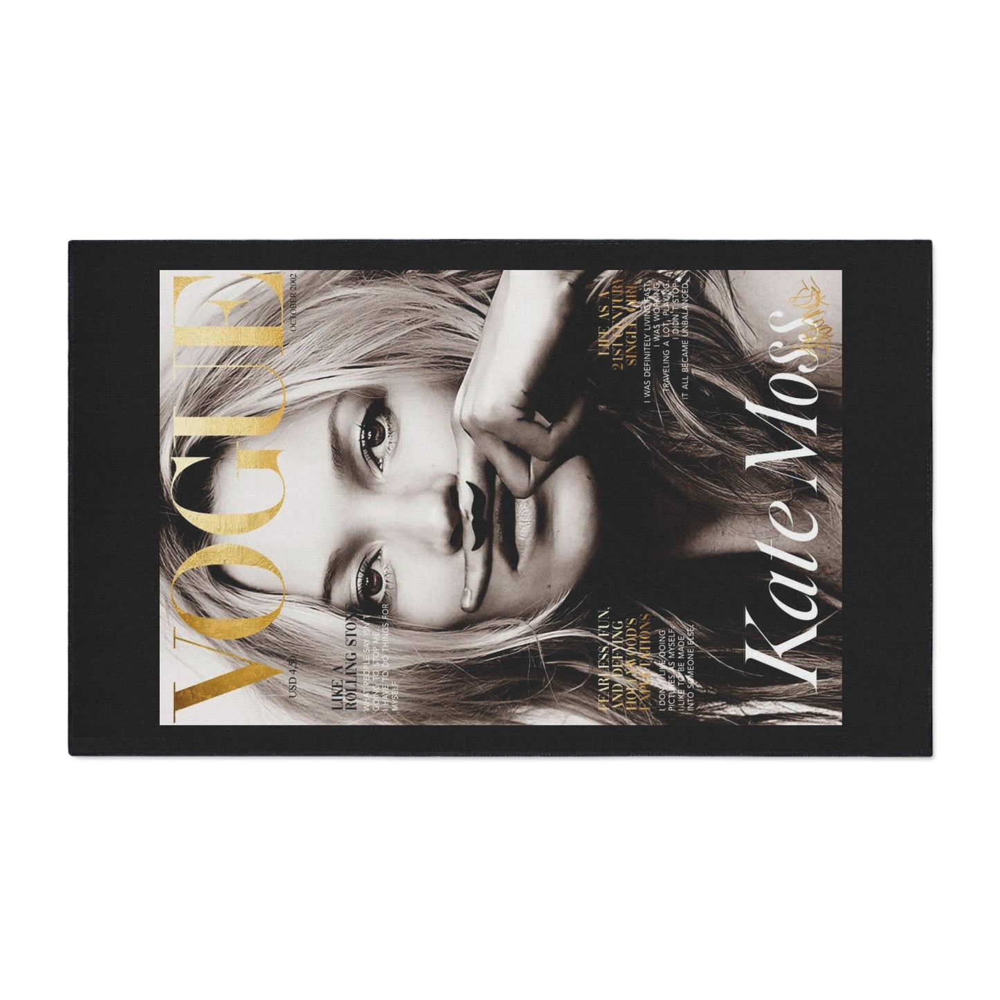 Floor Mat Kate Moss by Mariu del Campo.