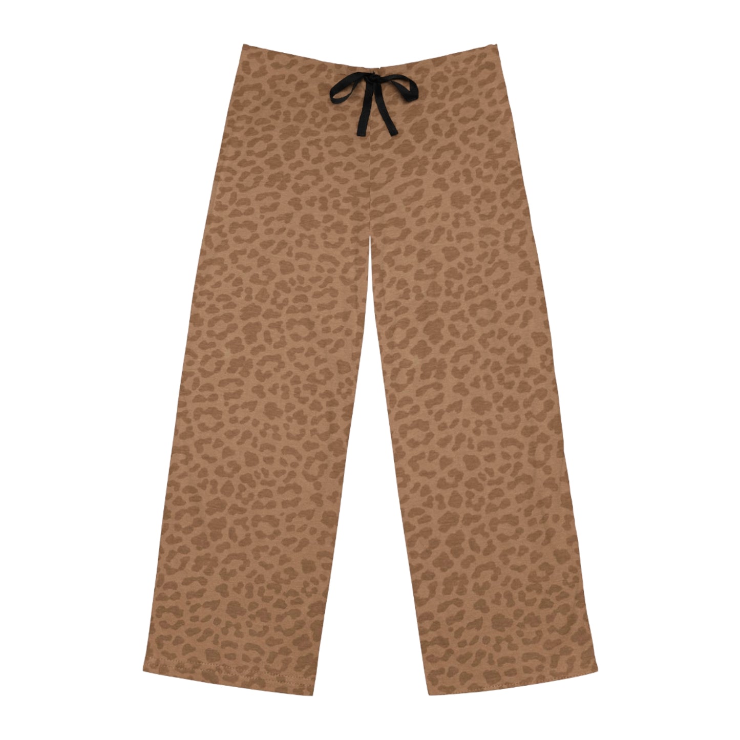 Pajama Men's Pants Brown Leopard by Mariu del Campo — waistband and drawstring detail