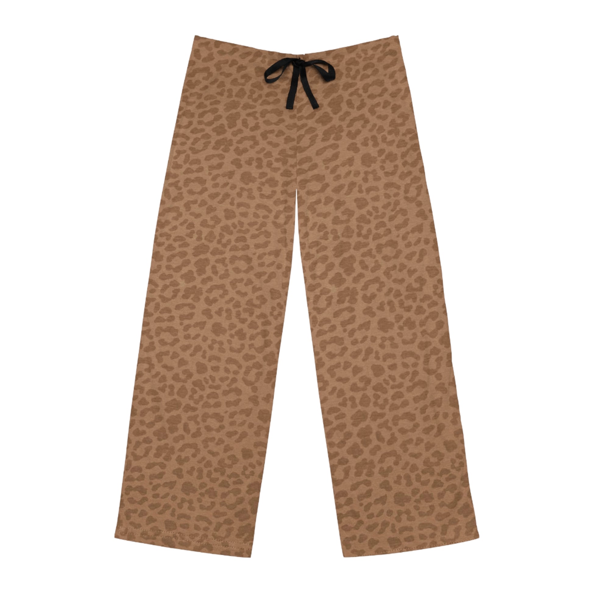 Pajama Men's Pants Brown Leopard by Mariu del Campo — waistband and drawstring detail
