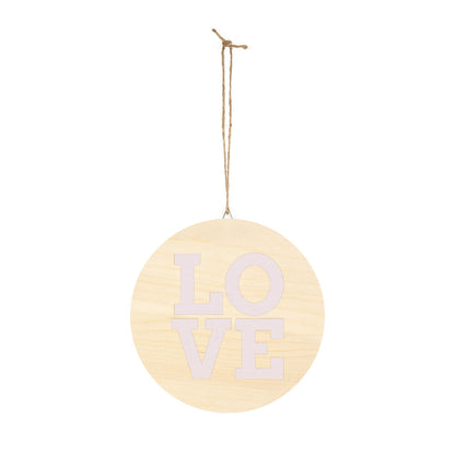 Signs love in Wood by Mariu del Campo.