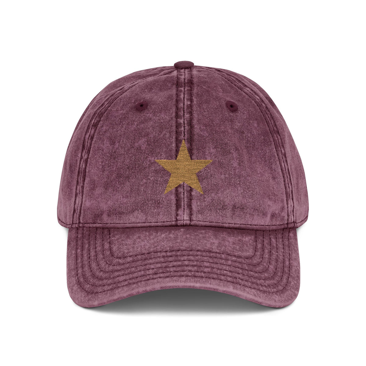Hat Cap Vintage Golden Star Embroidered — by Mariu del Campo
