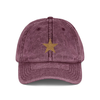 Hat Cap Vintage Golden Star Embroidered — by Mariu del Campo