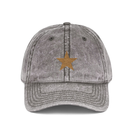 Hat Cap Vintage Golden Star Embroidered — by Mariu del Campo