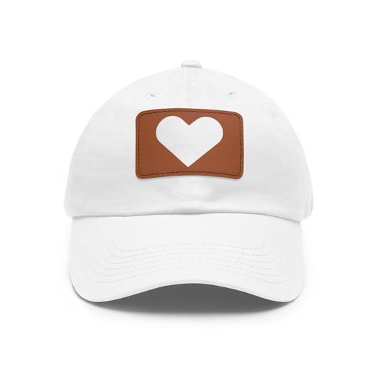Hat with Leather Patch (Rectangle) love by Mariu del Campo.