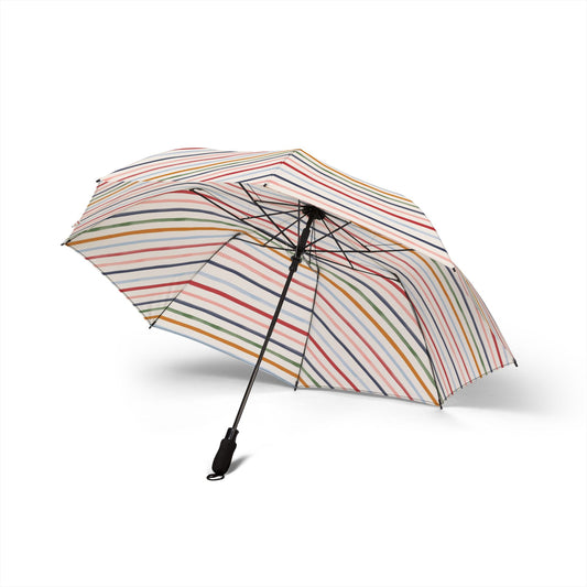 Umbrella Colorful Striped Semi-Automatic - Compact & Stylish Rain Gear by Mariu del Campo.