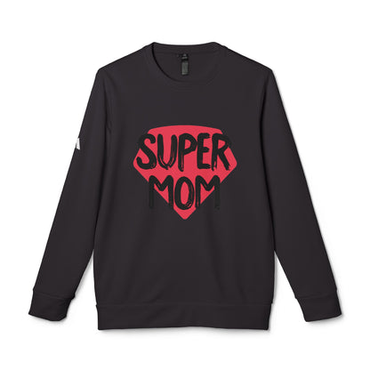 adidas® Unisex Fleece Crewneck Sweatshirt Super Mom — by Mariu del Campo