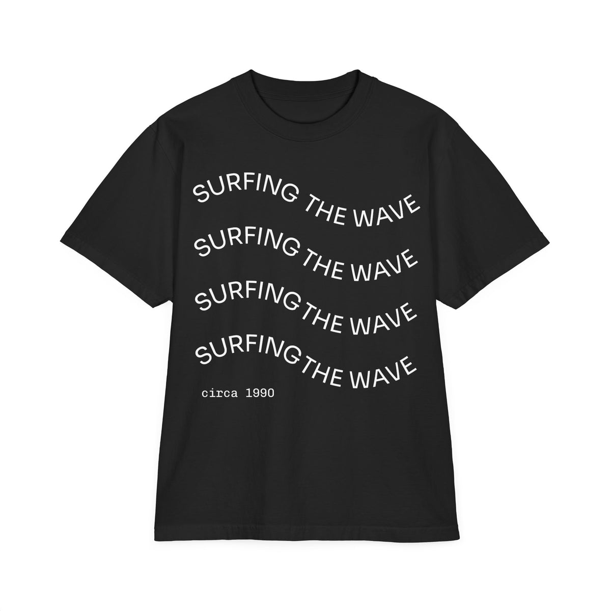 T-Shirt Surfing Wave Unisex Vintage Drop Shoulder — by Mariu del Campo
