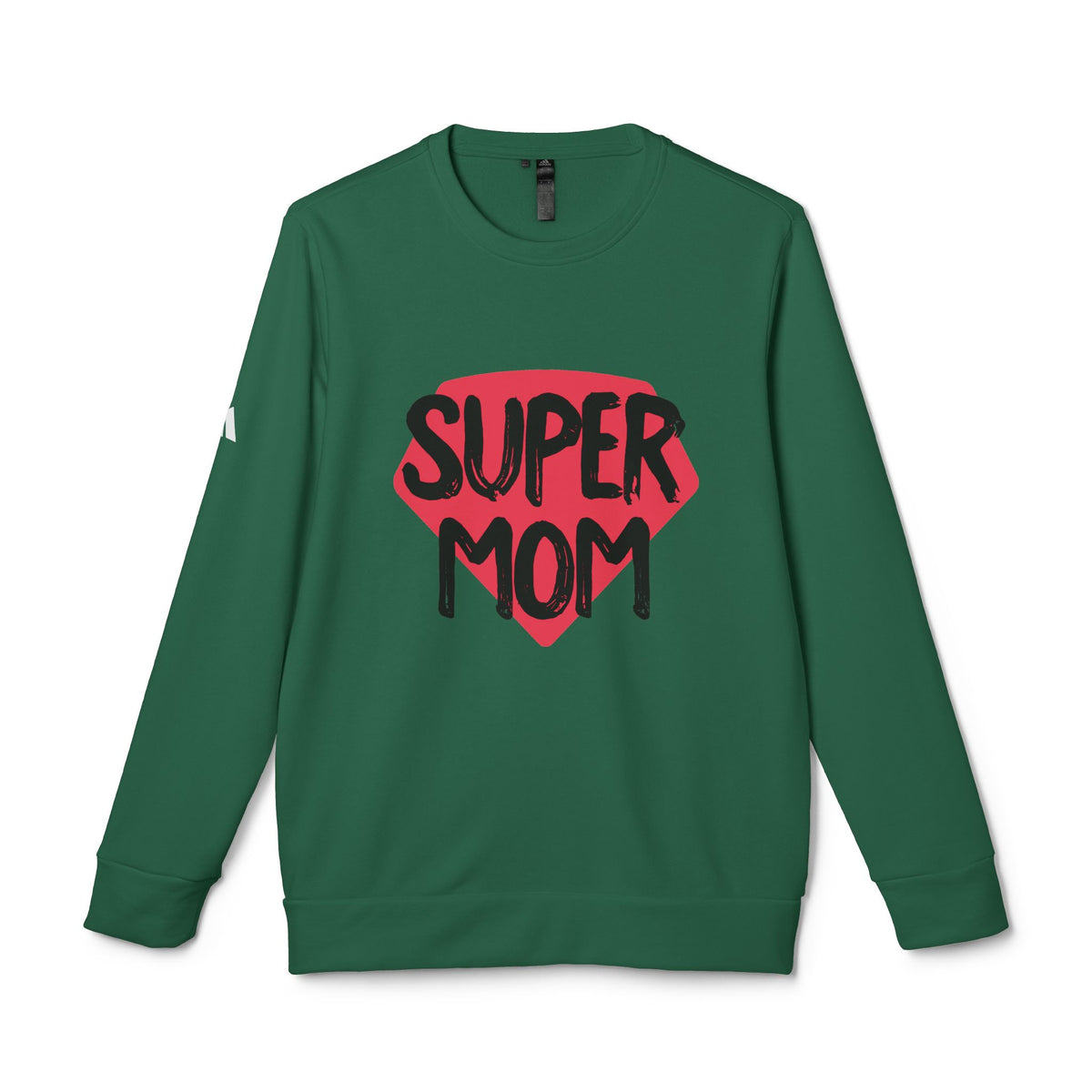 adidas® Unisex Fleece Crewneck Sweatshirt Super Mom — by Mariu del Campo
