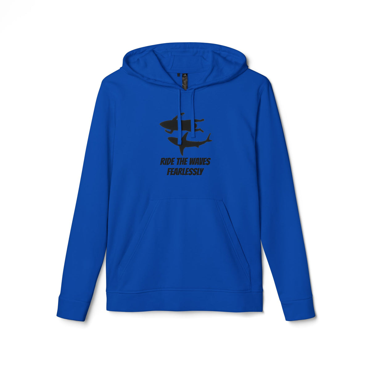 adidas® Unisex Fleece Hoodie Ride the Waves Fearlessly — by Mariu del Campo