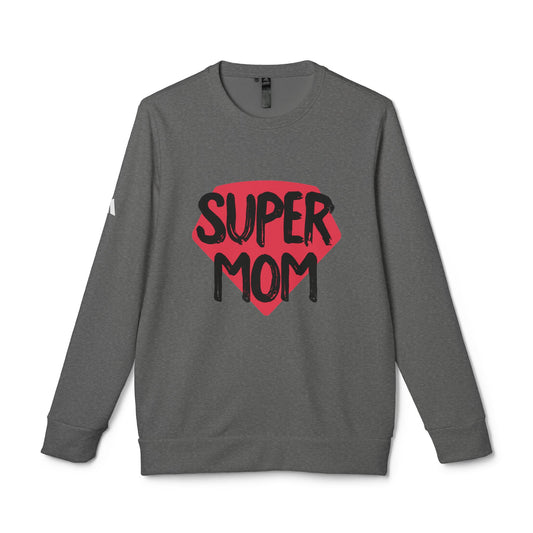 adidas® Unisex Fleece Crewneck Sweatshirt Super Mom — by Mariu del Campo