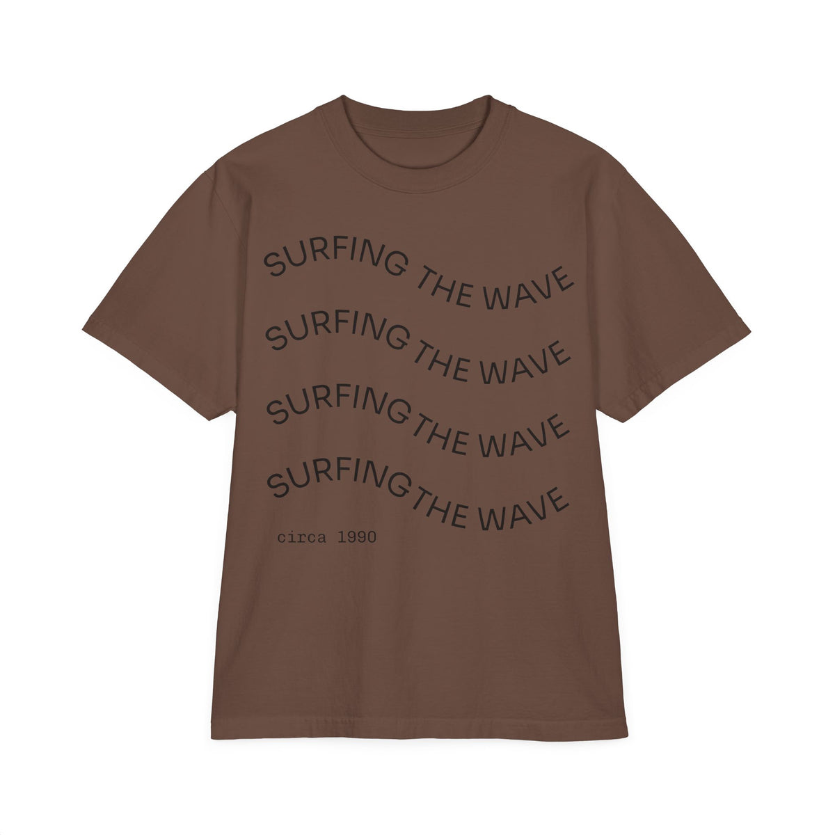 T-Shirt Surfing Wave Unisex Vintage Drop Shoulder — by Mariu del Campo