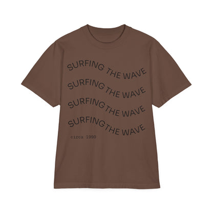 T-Shirt Surfing Wave Unisex Vintage Drop Shoulder — by Mariu del Campo