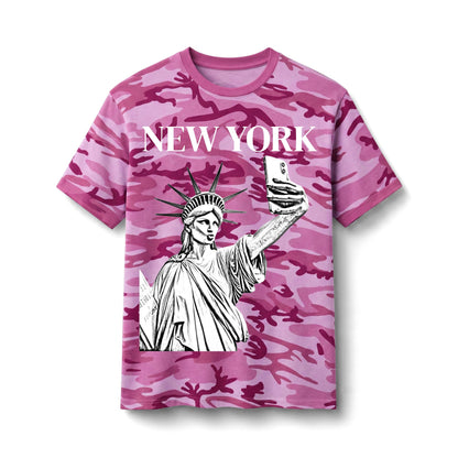 Camo 'New York' Statue of Liberty Tee by Mariu del Campo