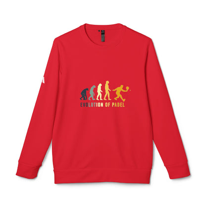 adidas® Unisex Fleece Crewneck Evolution of Padel — by Mariu del Campo