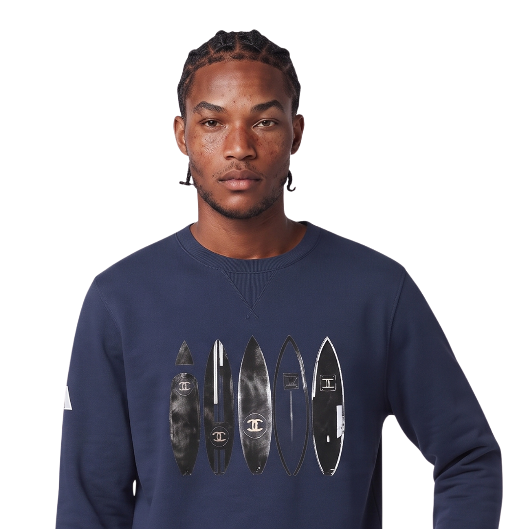 adidas® Unisex Fleece Crewneck Surf — by Mariu del Campo