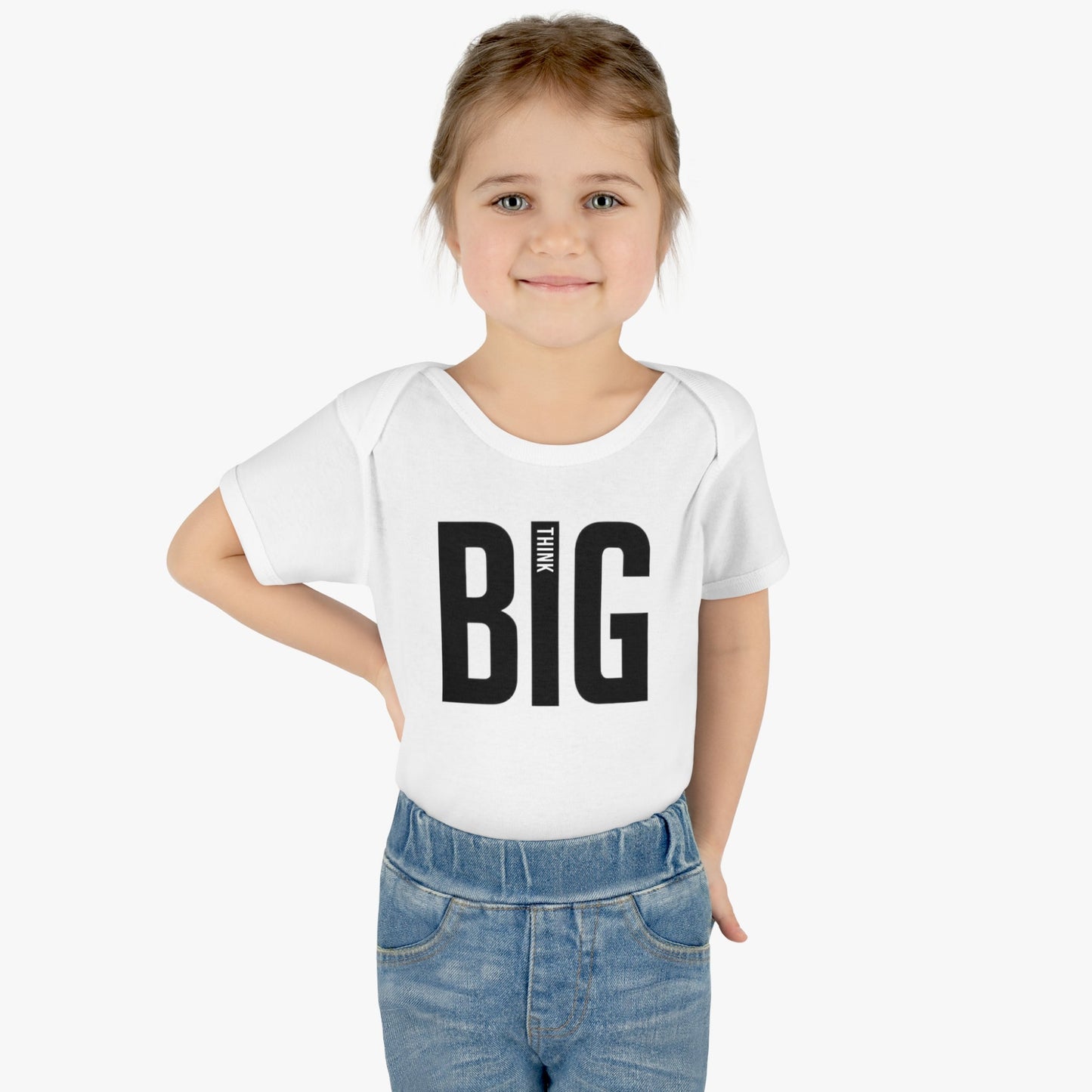 Bodysuit Infant Baby Rib Think Big by Mariu del Campo. - Mariu del Campo