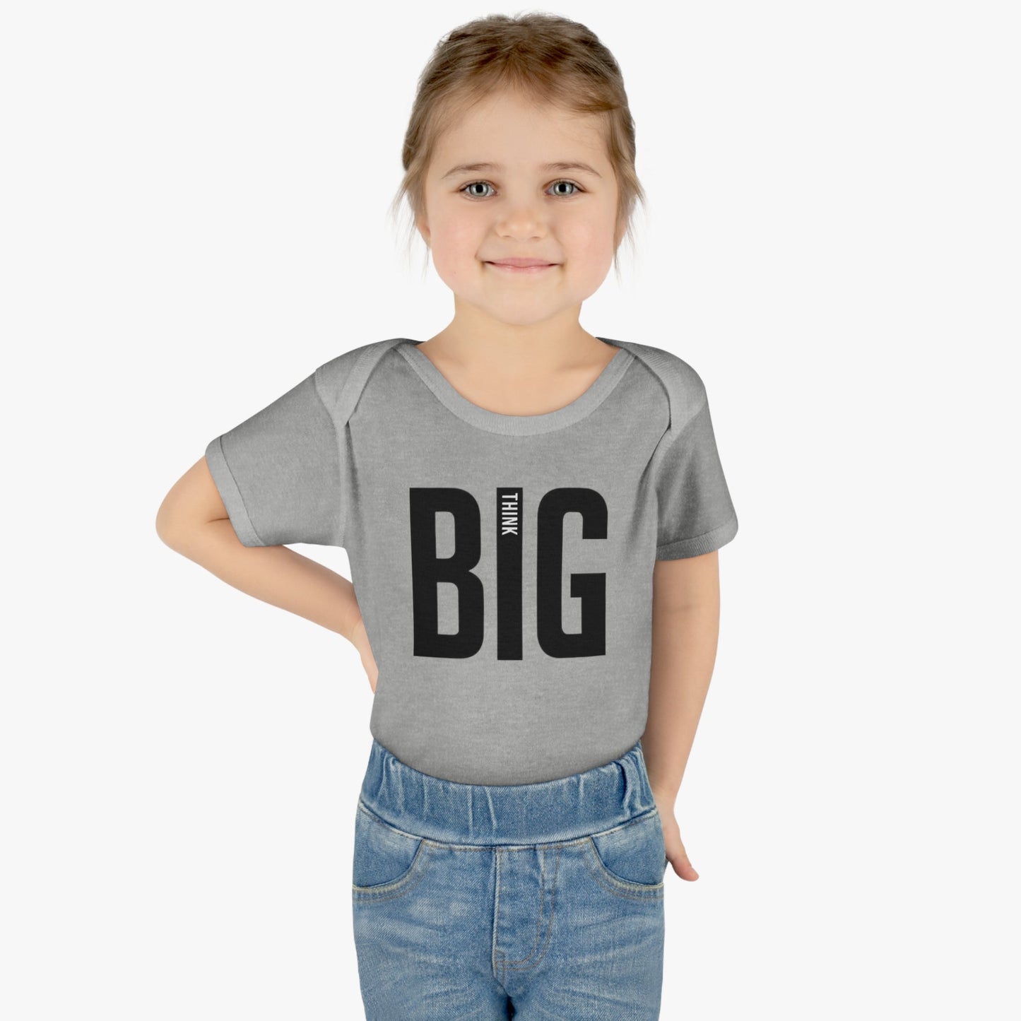 Bodysuit Infant Baby Rib Think Big by Mariu del Campo. - Mariu del Campo