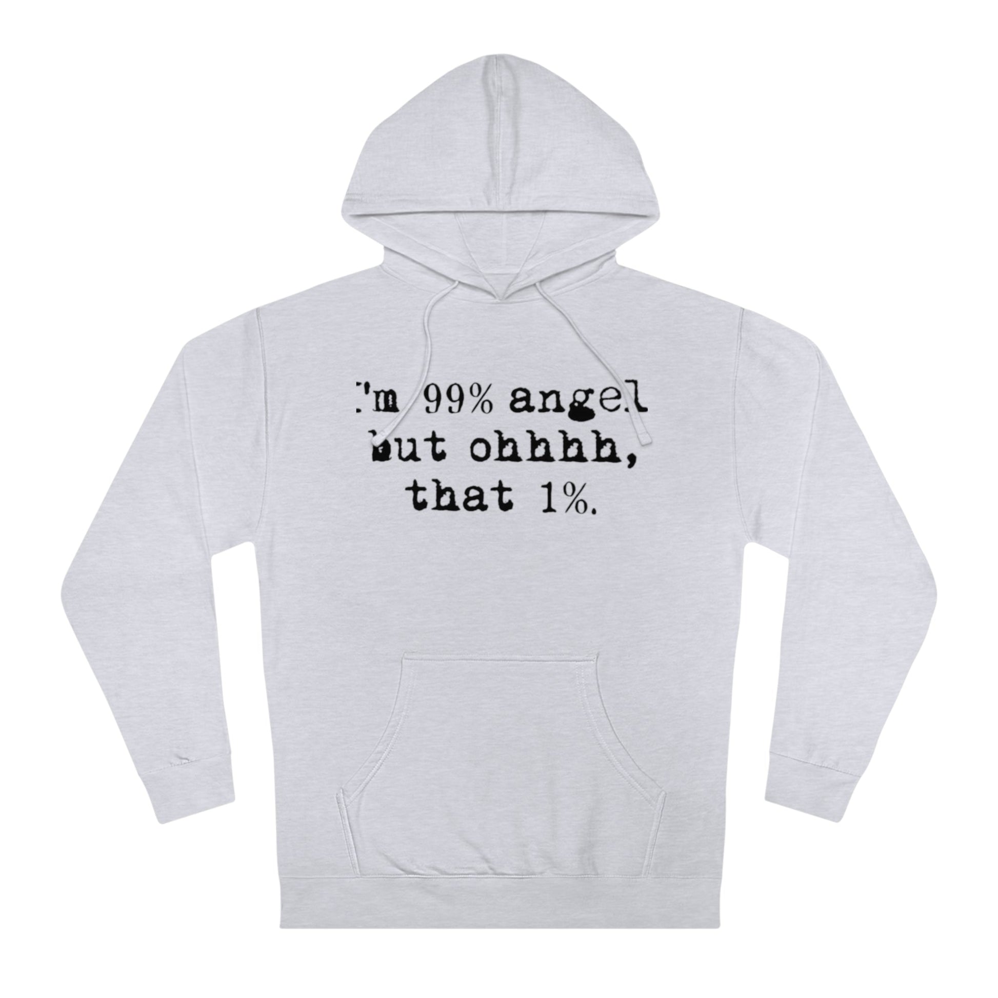 Hooded Sweatshirt Unisex 99% angel by Mariu del Campo. - Mariu del Campo